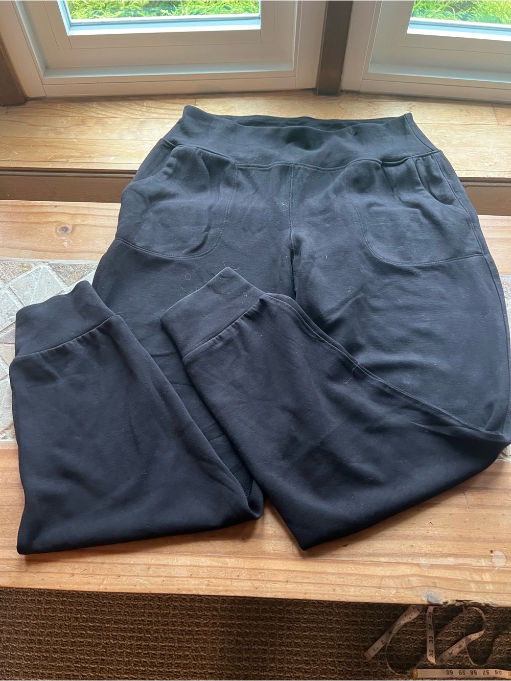 SAGE Collective Women's Black Solid Pull-On Pocket Jogger Pants Size M # 329
